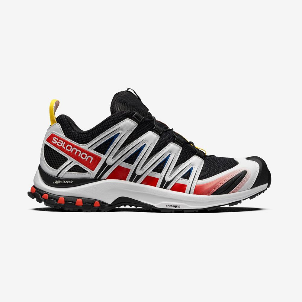 SALOMON XA PRO 3D RACING BK/W Philippines - Men's Trail Running Shoes - Black/White | 034971-KDU